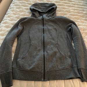 Lululemon Scuba zip Hooded Jacket. Size 8. Grey